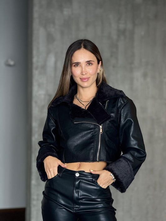 Chaqueta Aviadora Negro