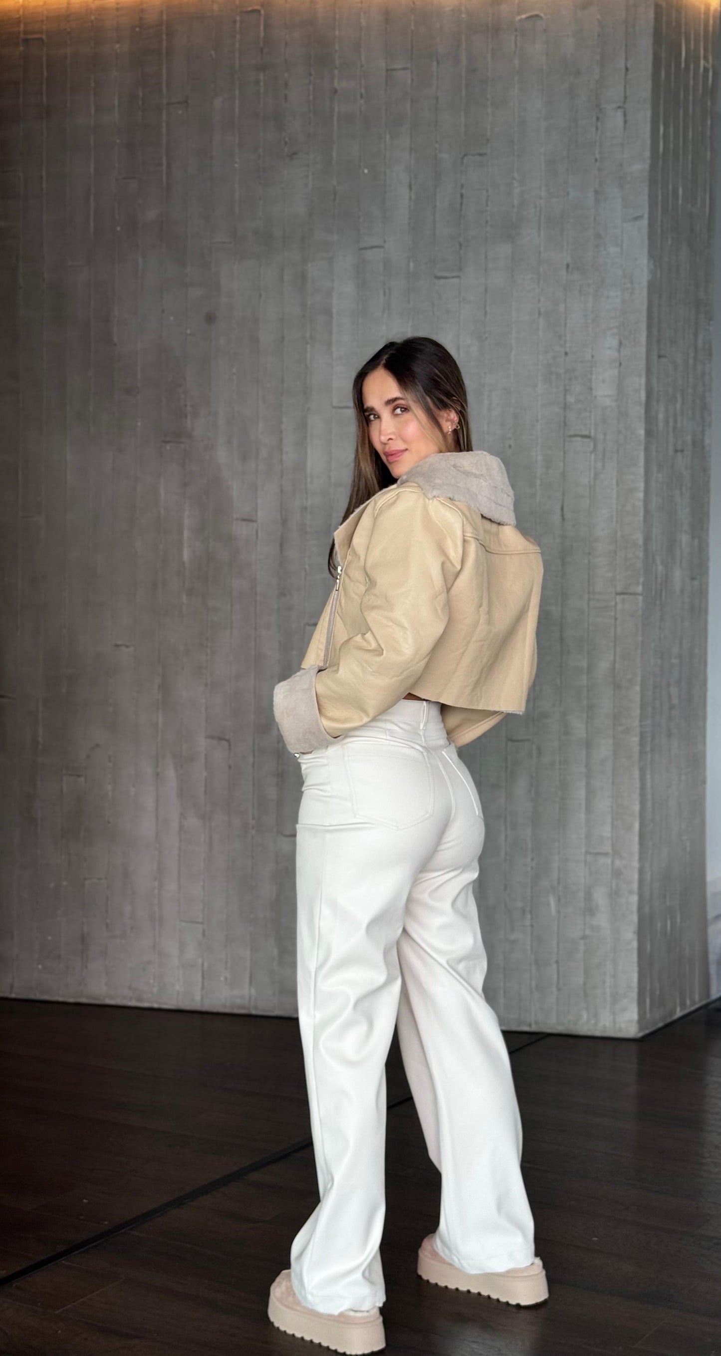 Chaqueta Aviador Beige