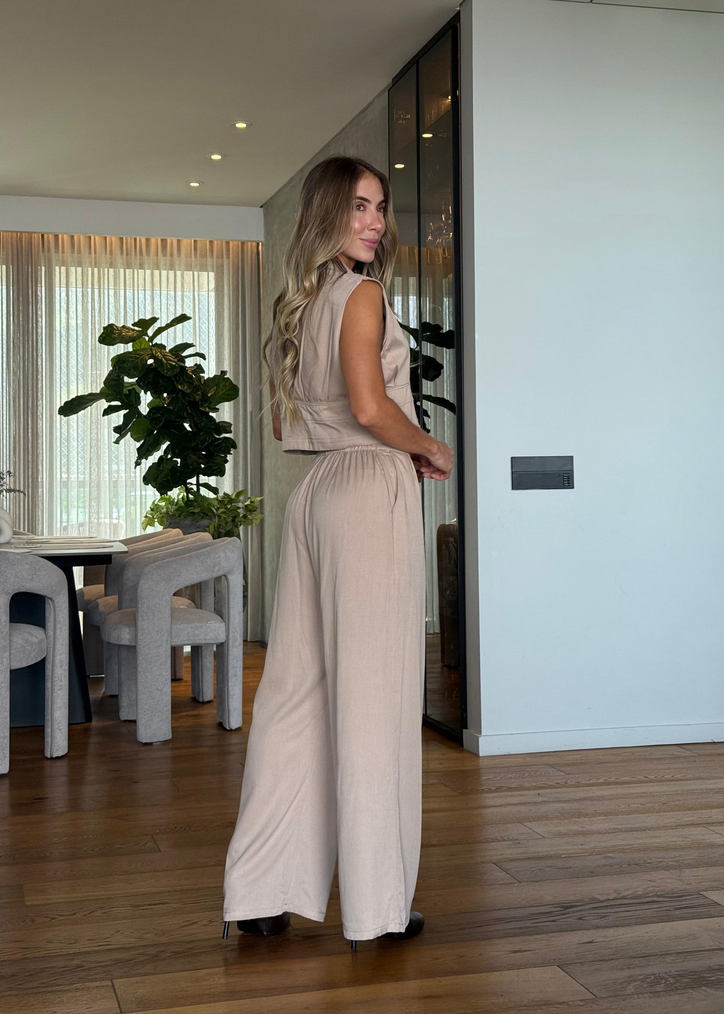 Set Chaleco Fajón Beige