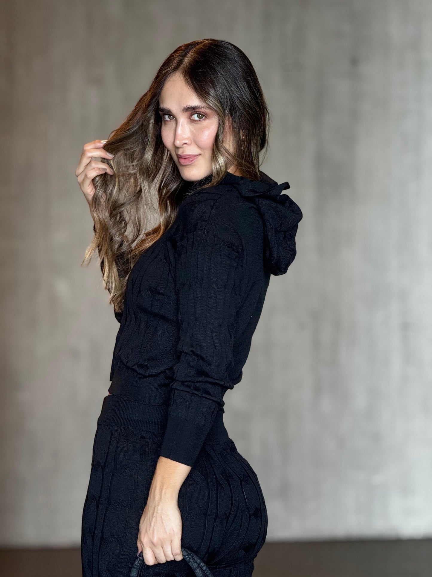 Set Hilo Pantalón Tubo Negro