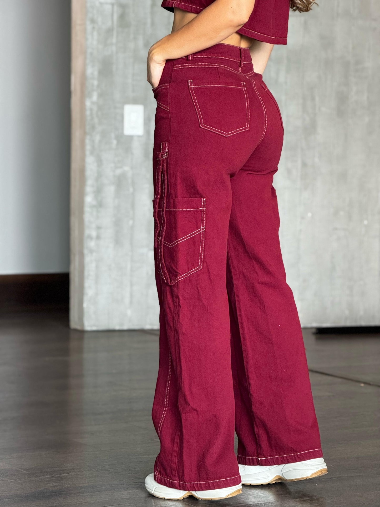 Set Denim Burgundy