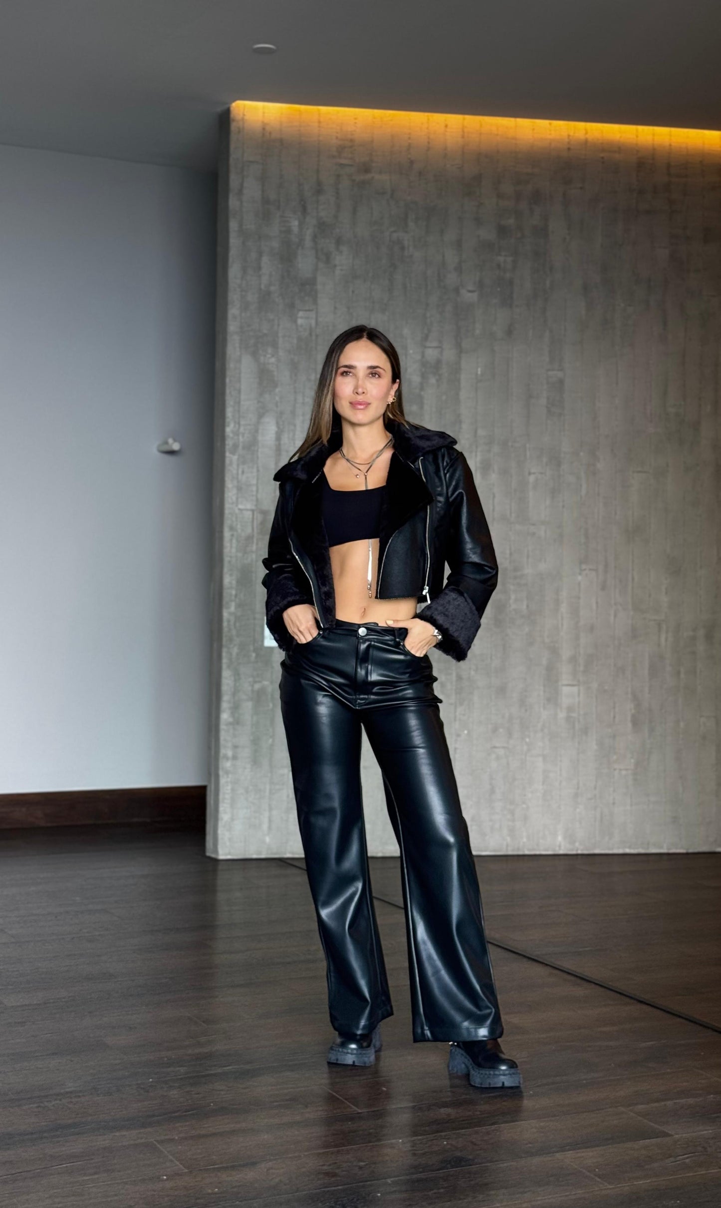 Chaqueta Aviadora Negro