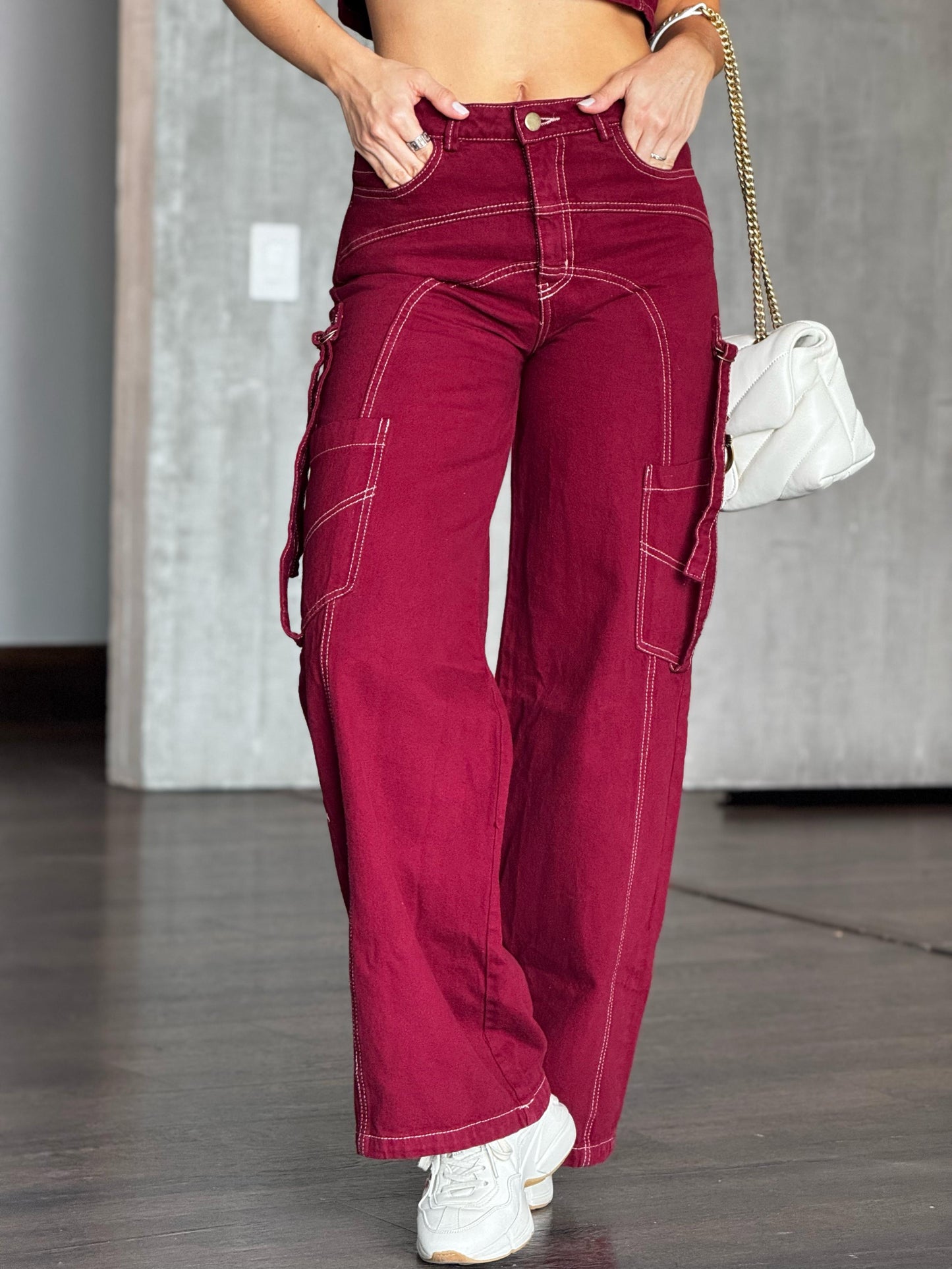 Set Denim Burgundy