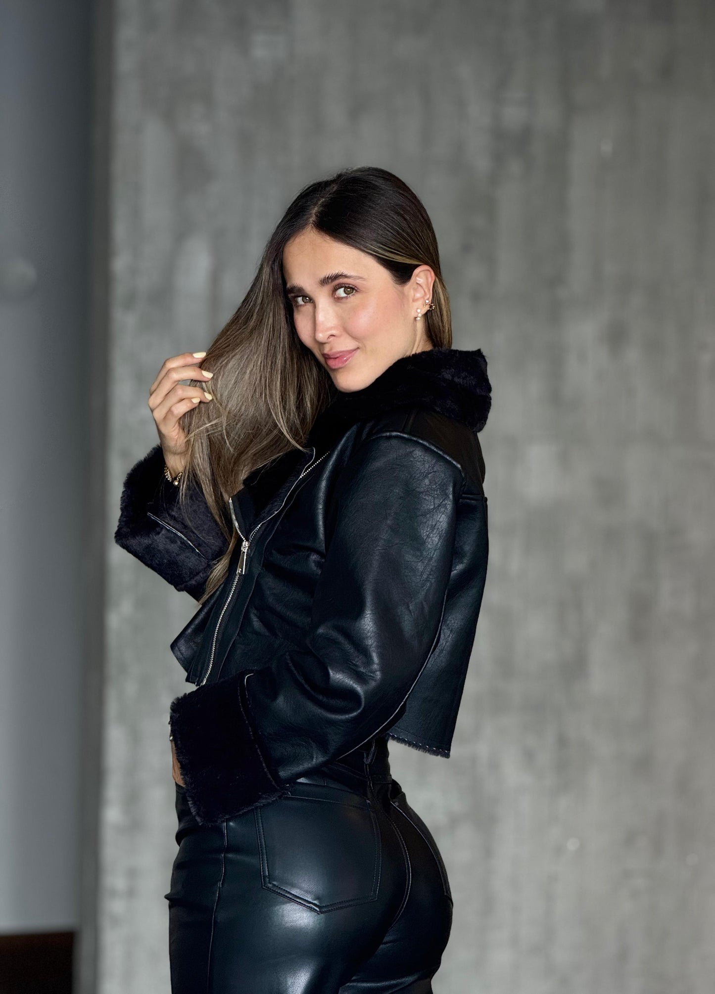 Chaqueta Aviadora Negro