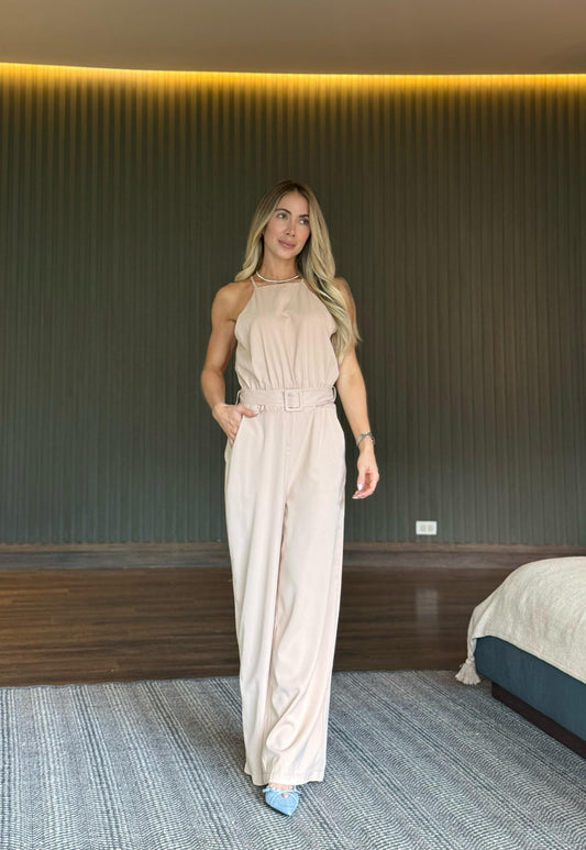 Enterizo Correa Beige