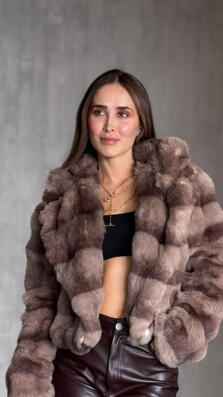 Chaqueta Peluda Marrón