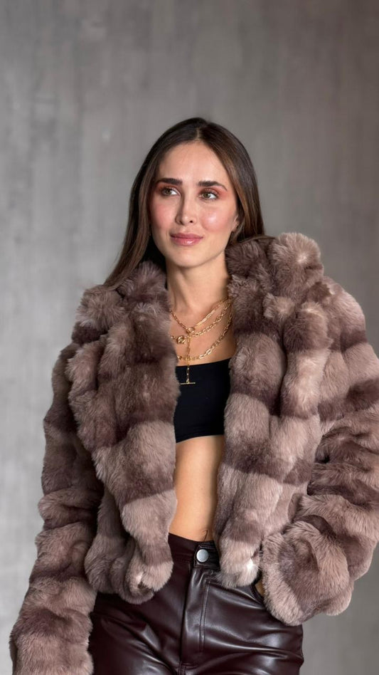 Chaqueta Peluda Marrón