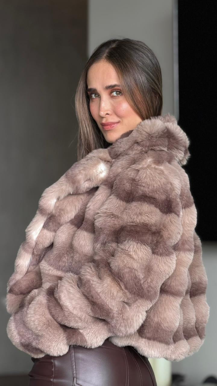 Chaqueta Peluda Marrón