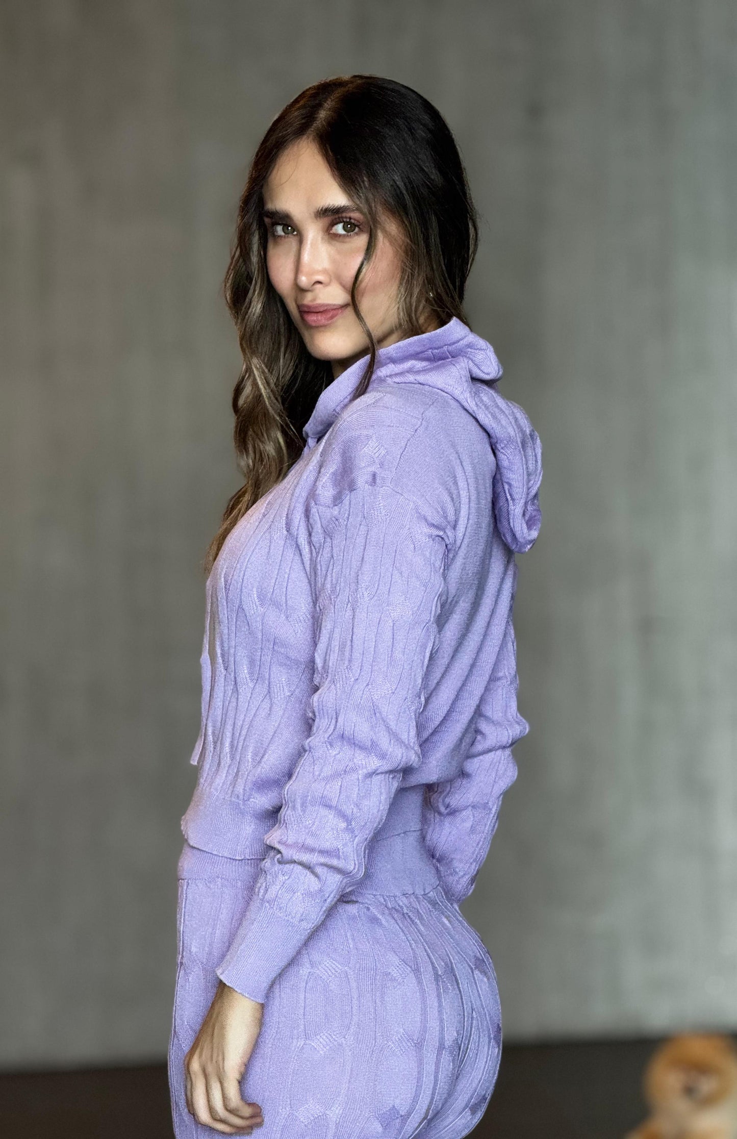 Set Hilo Pantalón Tubo Lila