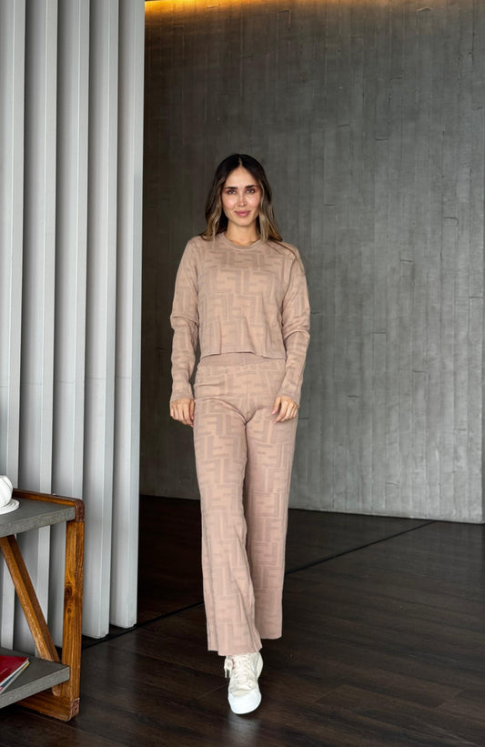 Set Hilo Monograma Beige