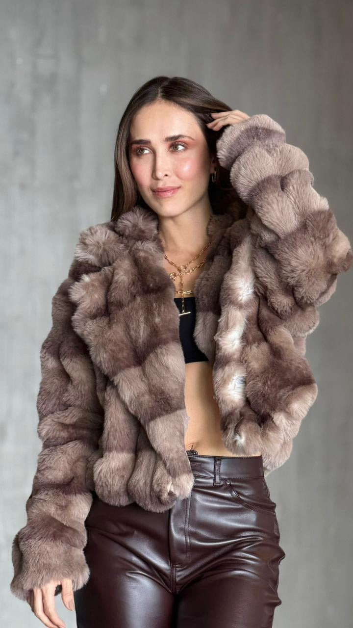 Chaqueta Peluda Marrón