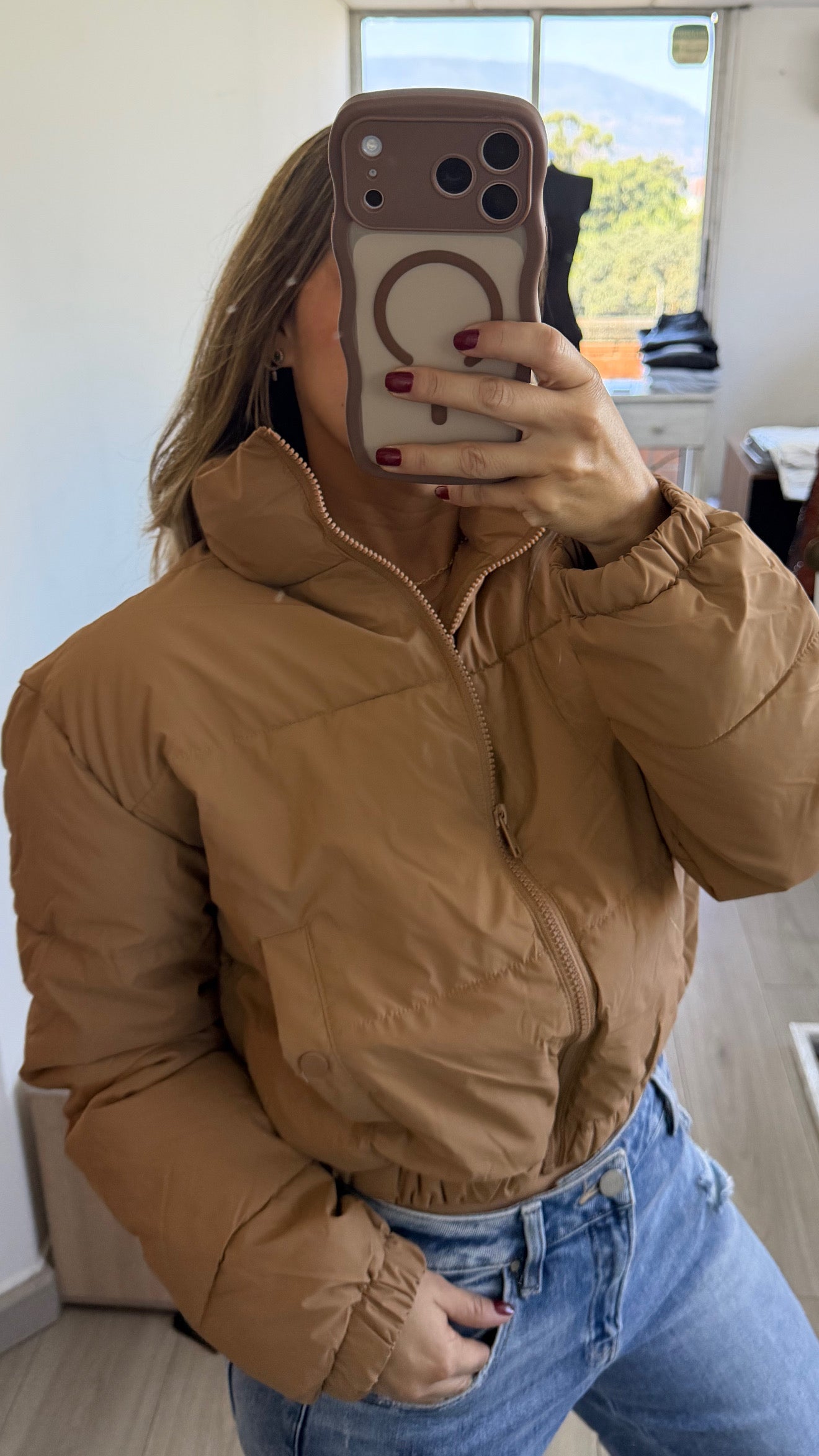 Chaqueta Bomper Café