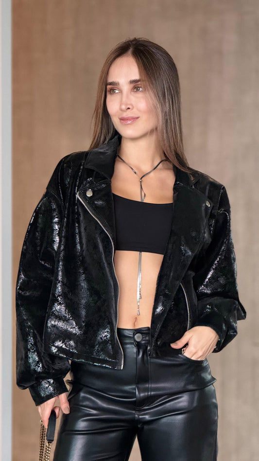 Chaqueta Brillo Negra