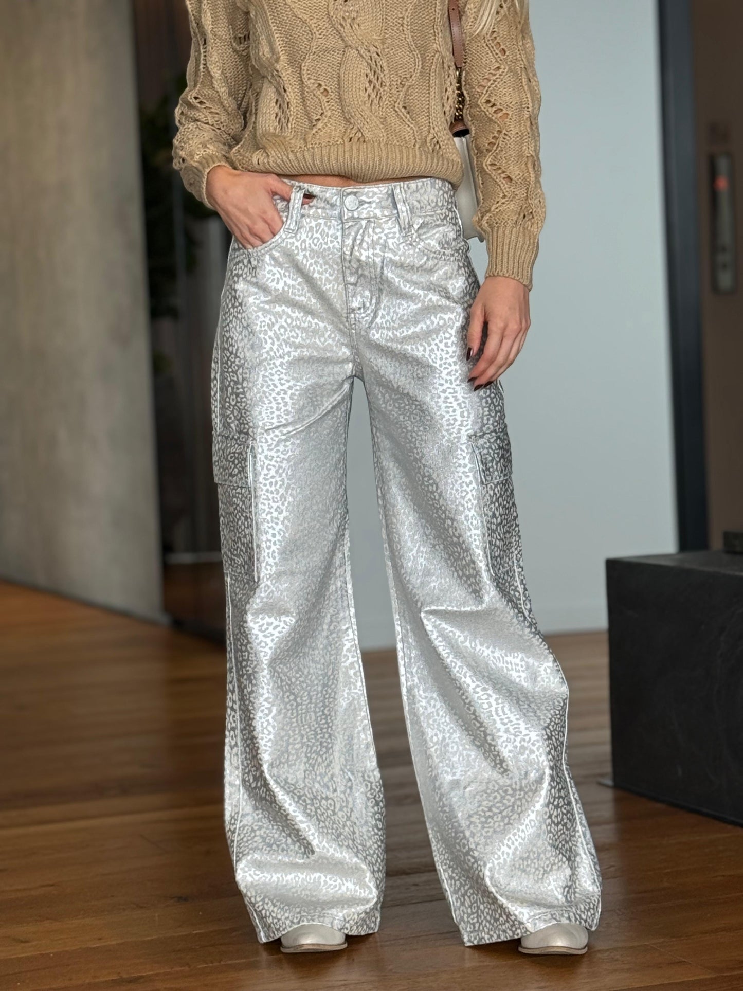 Pantalón Animal Plateado