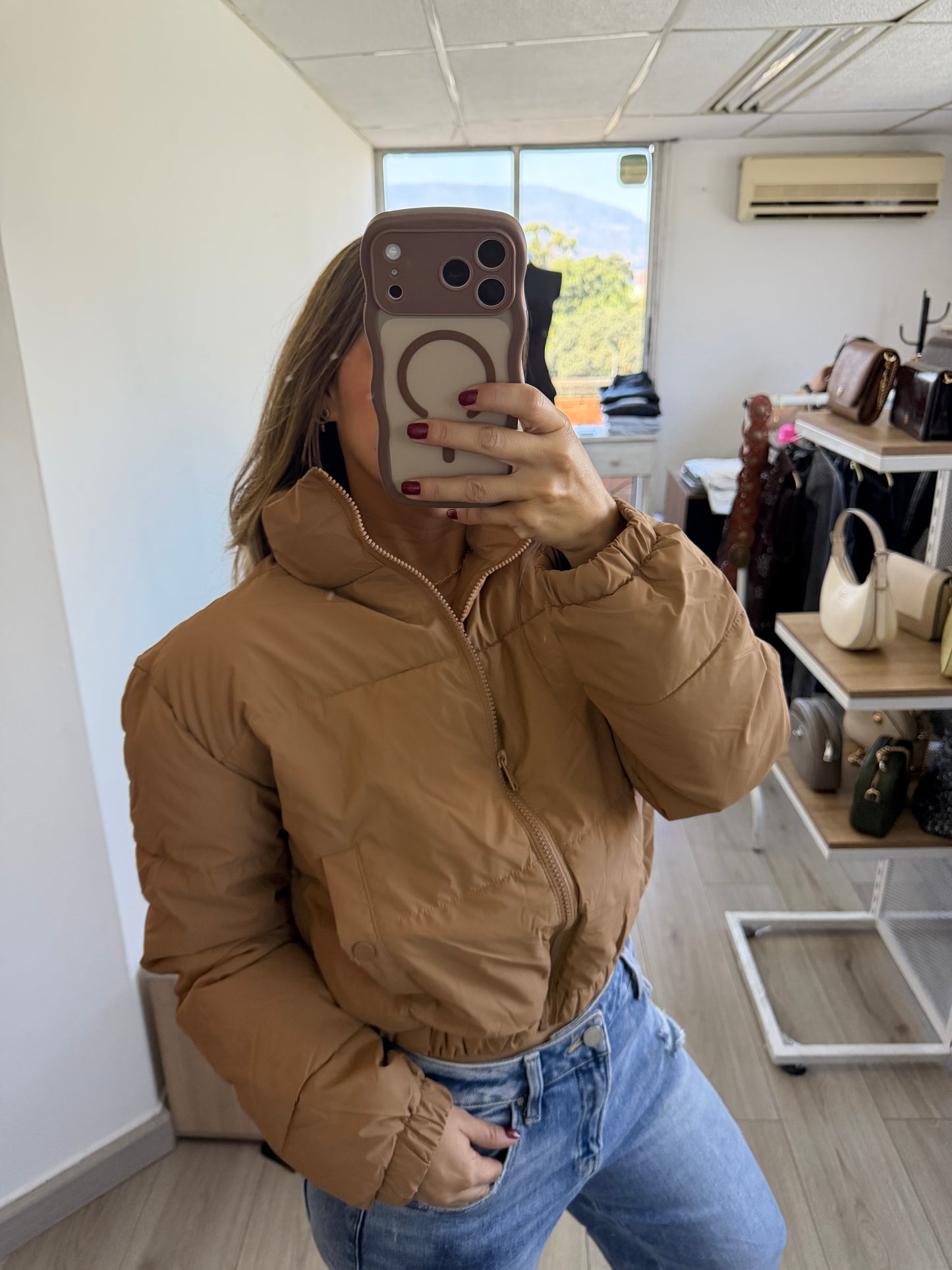 Chaqueta Bomper Café