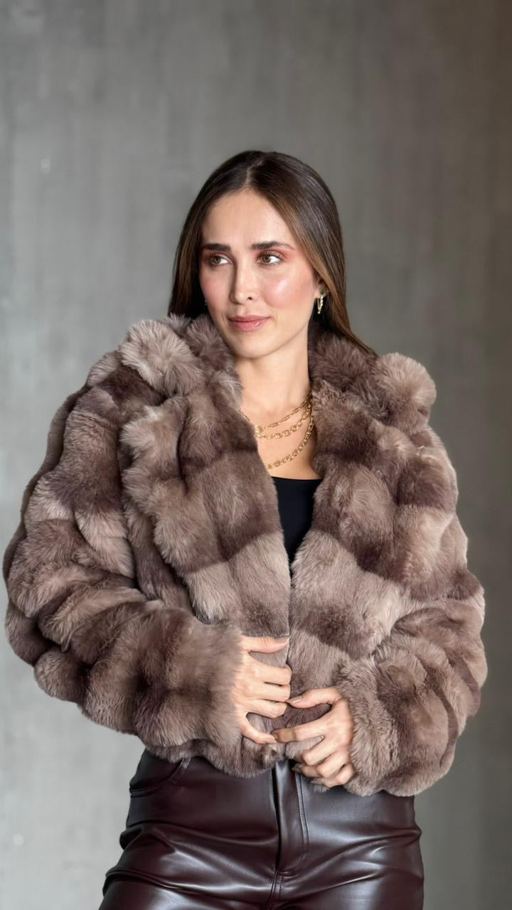 Chaqueta Peluda Marrón